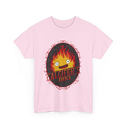 Calcifer BBQ Demon Flame T-Shirt – 100% Cotton Howl’s Moving Castle Anime Tee
