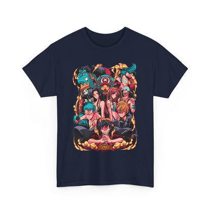 One Piece Characters T-Shirt – 100% Cotton Anime Tee Featuring Luffy, Zoro, Nami & More