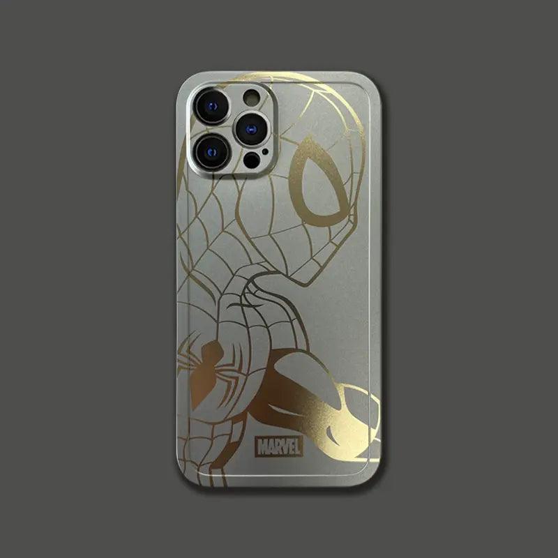 Bronzing Marvel Spider-Man Iron Man Phone Case Marvel7