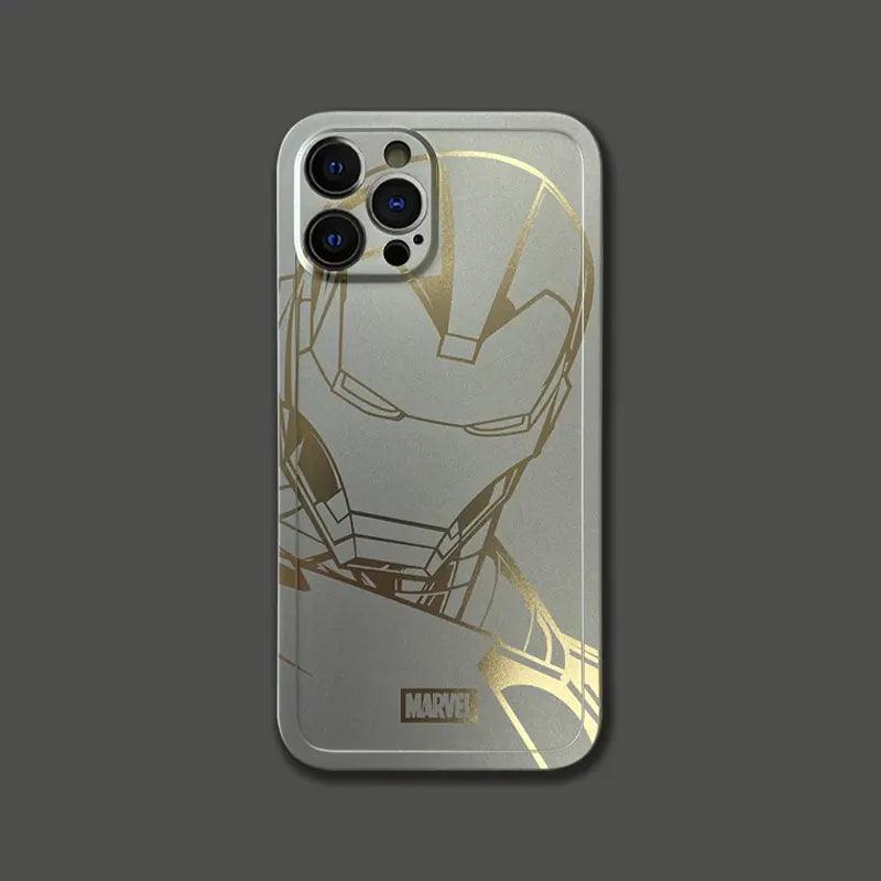 Bronzing Marvel Spider-Man Iron Man Phone Case Marvel8