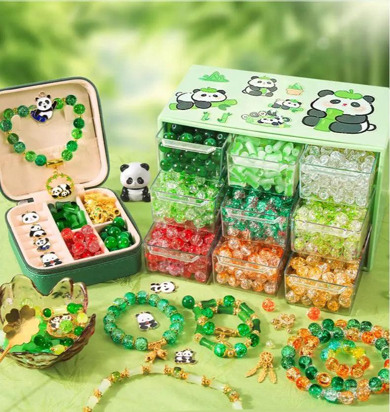 Girls Christmas Gift DIY Jewelry Set Panda Set - 10 Colors 200pcs