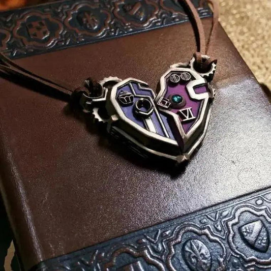 LOL <War of Two Cities 2> Caitlyn and Vi's Heart Magnetic Pendant Necklace