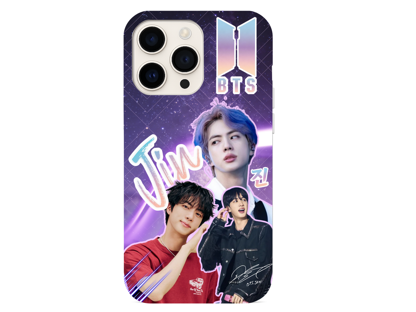 BTS Jin iPhone Case – Purple Galaxy K‑Pop Phone Cover for ARMY