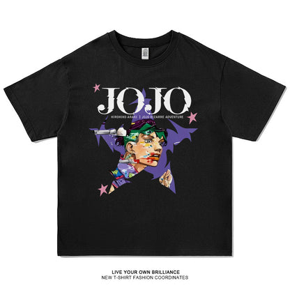 Jotaro Kujo T-Shirt – 100% Cotton JoJo's Bizarre Adventure Anime Tee for Fans