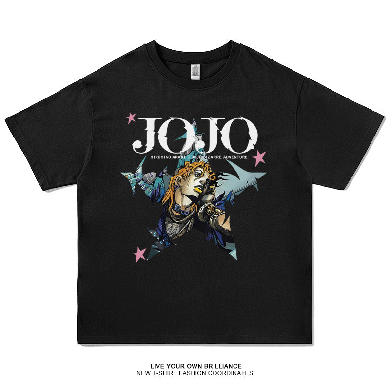 Jotaro Kujo T-Shirt – 100% Cotton JoJo's Bizarre Adventure Anime Tee for Fans