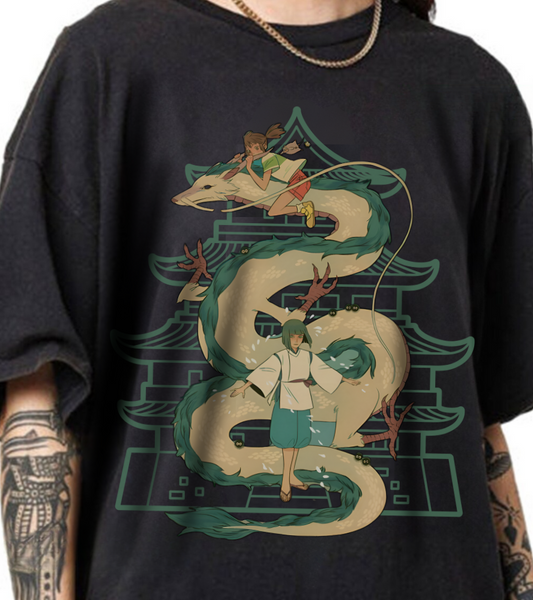 Haku Spirited Away T-Shirt – 100% Cotton Studio Ghibli Anime Shirt for Fans