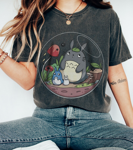 Totoro in a Bubble T-Shirt – 100% Cotton Studio Ghibli Inspired Tee for Anime Fans