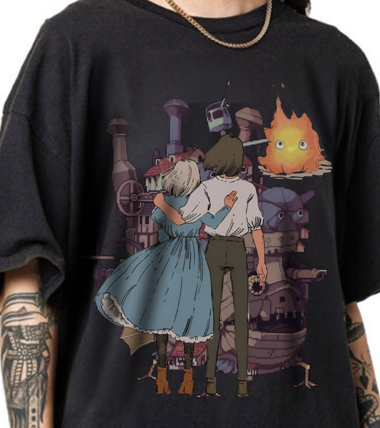 Howl's Moving Castle Love T-Shirt – 100% Cotton Studio Ghibli Anime Tee
