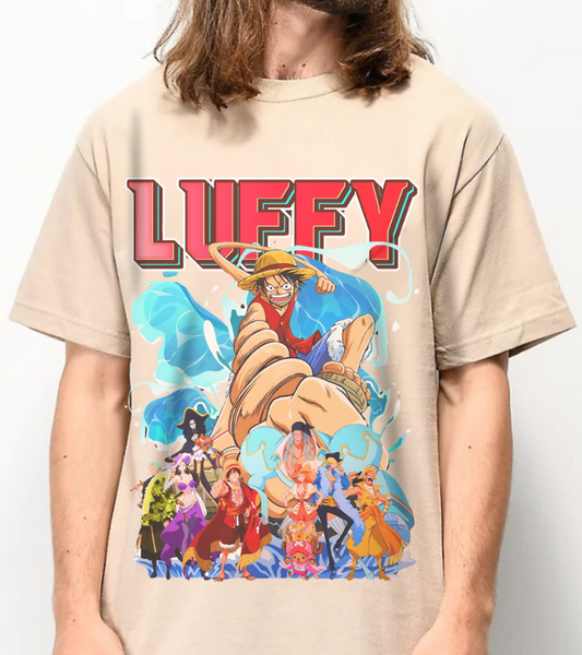 Luffy and Friends One Piece T-Shirt – 100% Cotton Anime Crew Tee
