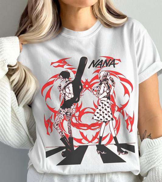 Nana Osaki Black Stones T-Shirt – 100% Cotton Anime Rock Band Tee | Stylish Japanese Streetwear