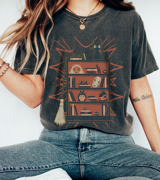Jiji T-Shirt – 100% Cotton Gildan 5000 | Kiki's Delivery Service Studio Ghibli Cute Cat Tee