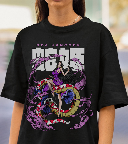 Boa Hancock T-Shirt – 100% Cotton One Piece Anime Tee for Fans