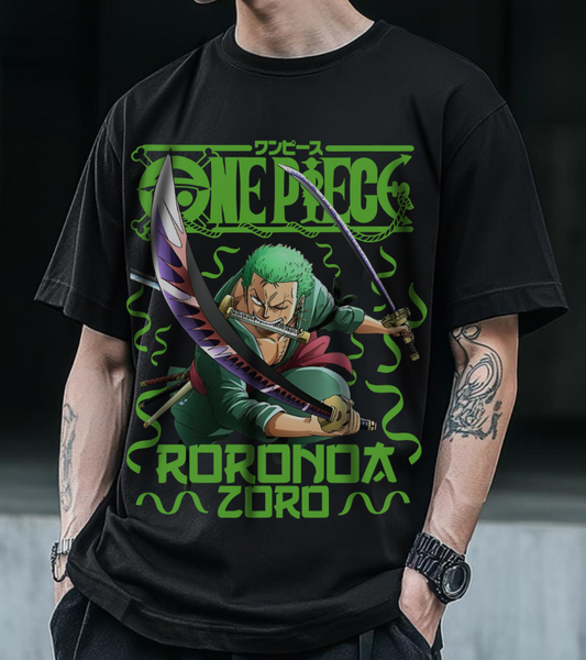 Roronoa Zoro Sword T-Shirt – 100% Cotton One Piece Anime Tee for True Fans