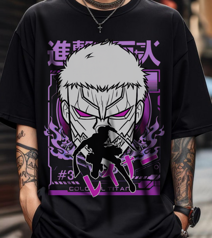 Reiner Braun T-Shirt – 100% Cotton Attack On Titan Anime Tee for AOT Fans