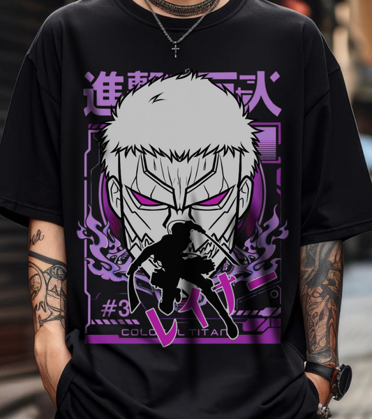 Reiner Braun T-Shirt – 100% Cotton Attack On Titan Anime Tee for AOT Fans