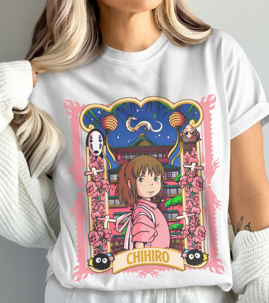 Spirited Away Chihiro T-Shirt – 100% Cotton Studio Ghibli Tee for Anime Fans