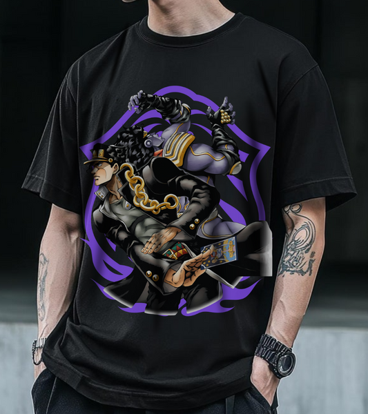 Jotaro Kujo T-Shirt – 100% Cotton JoJo's Bizarre Adventure Anime Tee for Fans