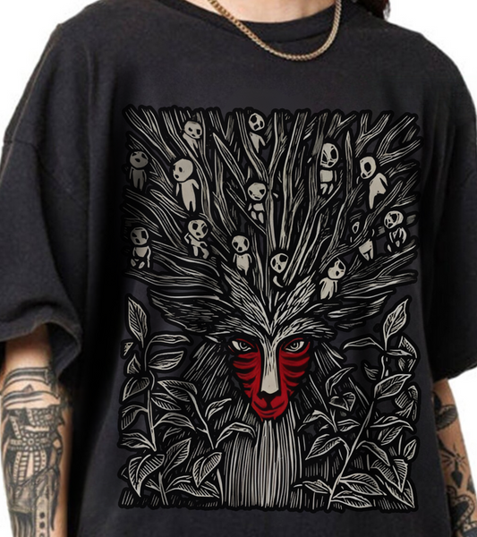 Forest Spirit Studio Ghibli T-Shirt – 100% Cotton Anime Tee for Ghibli Fans