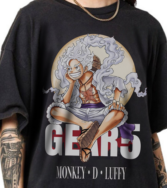 Monkey D. Luffy Gear 5 T-Shirt – 100% Cotton Anime Tee | One Piece Fan Apparel