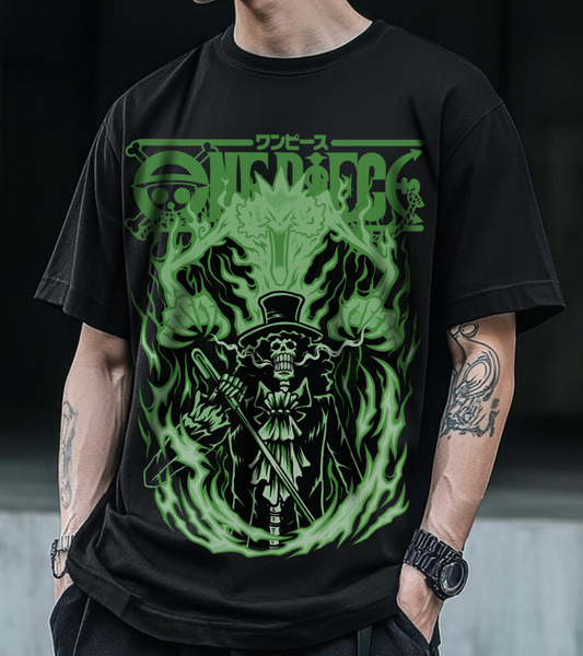 Brook One Piece T-Shirt – 100% Cotton Anime Tee for Soul King Fans