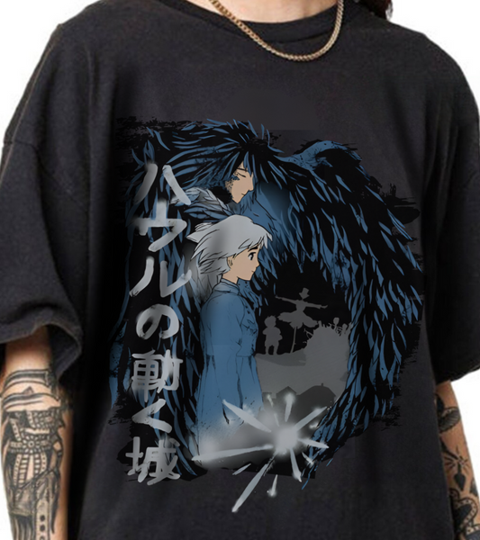 Howl & Sophie T-Shirt – 100% Cotton Studio Ghibli Anime Tee Inspired by Howl’s Moving Castle