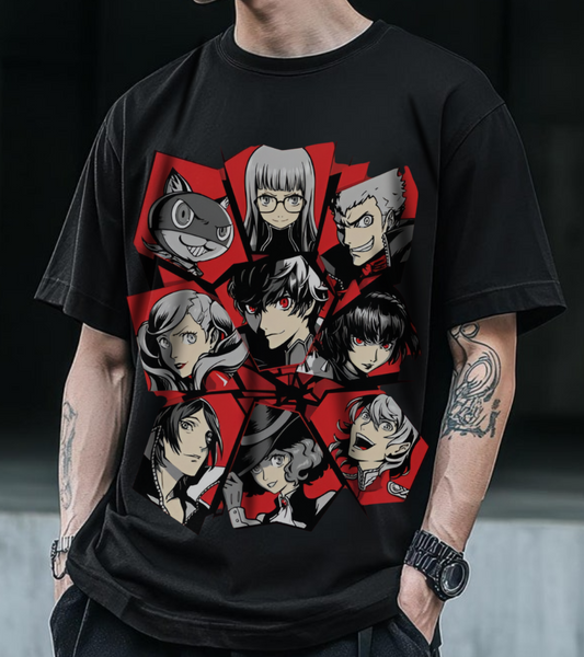 Persona 5 Video Game T-Shirt – 100% Cotton | Stylish Phantom Thieves Anime Tees