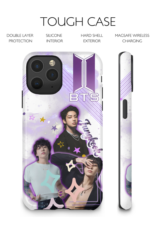 BTS Jungkook iPhone Case – Purple Galaxy K‑Pop Phone Cover for ARMY
