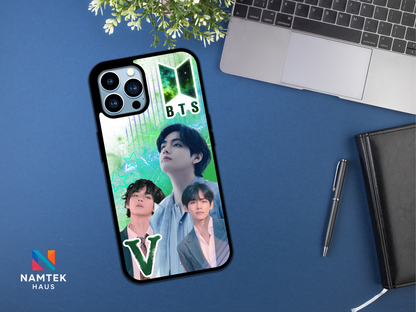 BTS V iPhone Case – Purple Galaxy K‑Pop Phone Cover for ARMY