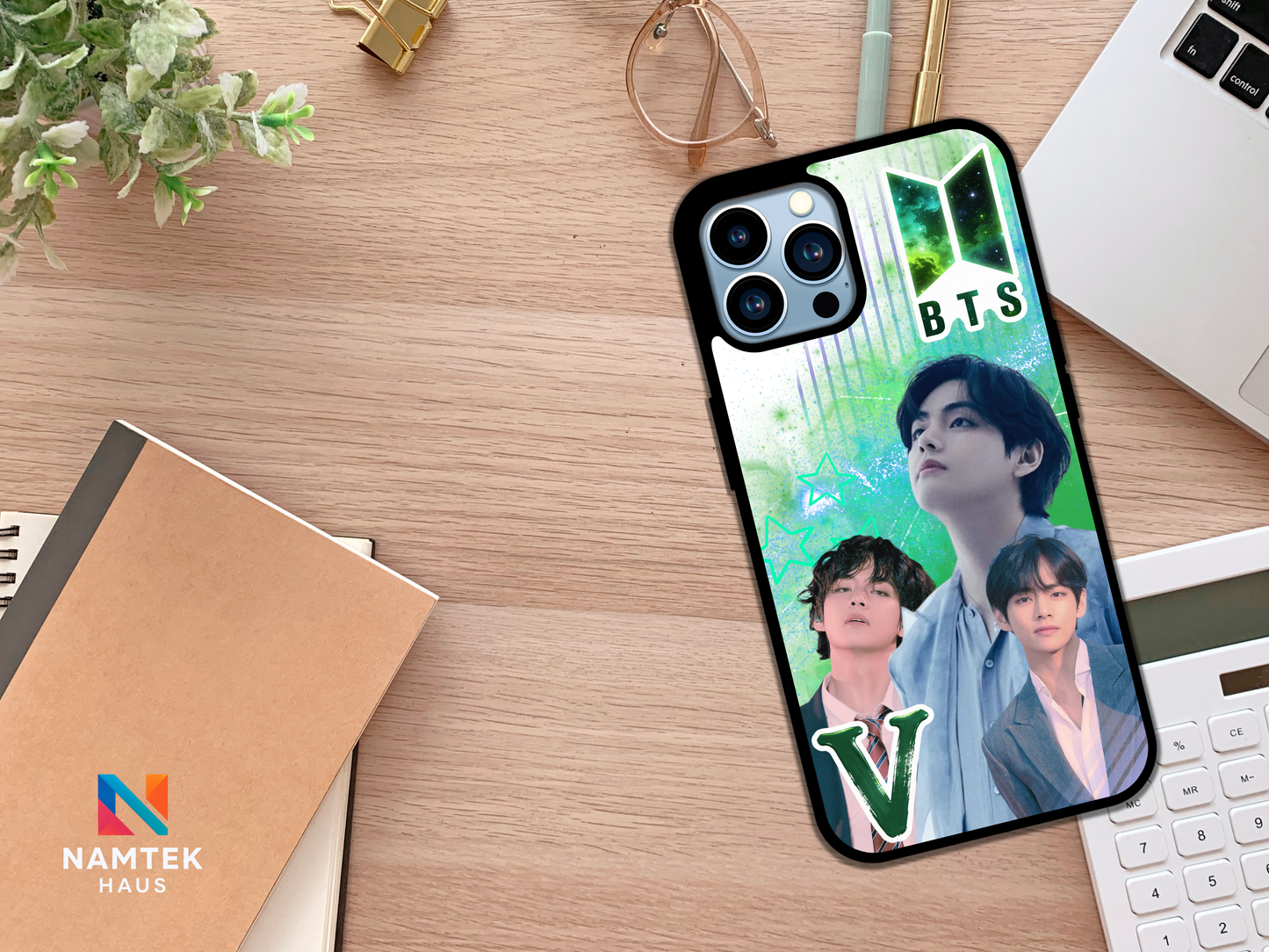 BTS V iPhone Case – Purple Galaxy K‑Pop Phone Cover for ARMY