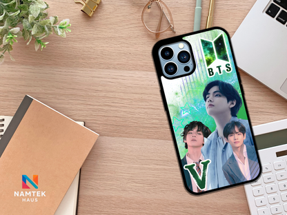BTS V iPhone Case – Purple Galaxy K‑Pop Phone Cover for ARMY