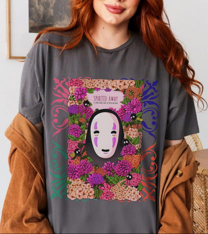 No Face Spirited Away T-Shirt – 100% Cotton Gildan 5000 | Studio Ghibli Anime Tee