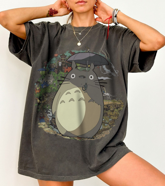 My Neighbor Totoro Studio Ghibli T-Shirt – 100% Cotton Gildan 5000 Anime Tee