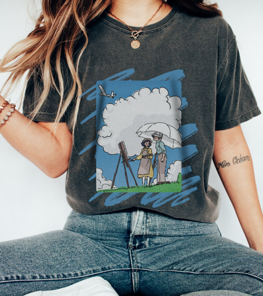 The Wind Rises Studio Ghibli T-Shirt – 100% Cotton Anime Tee for Ghibli Fans