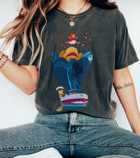 Ponyo and Sosuke Sea Dreams T-Shirt – 100% Cotton Studio Ghibli Inspired Tee