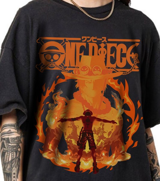 Portgas D. Ace T-Shirt 100% Cotton – One Piece Anime Shirt for Fans